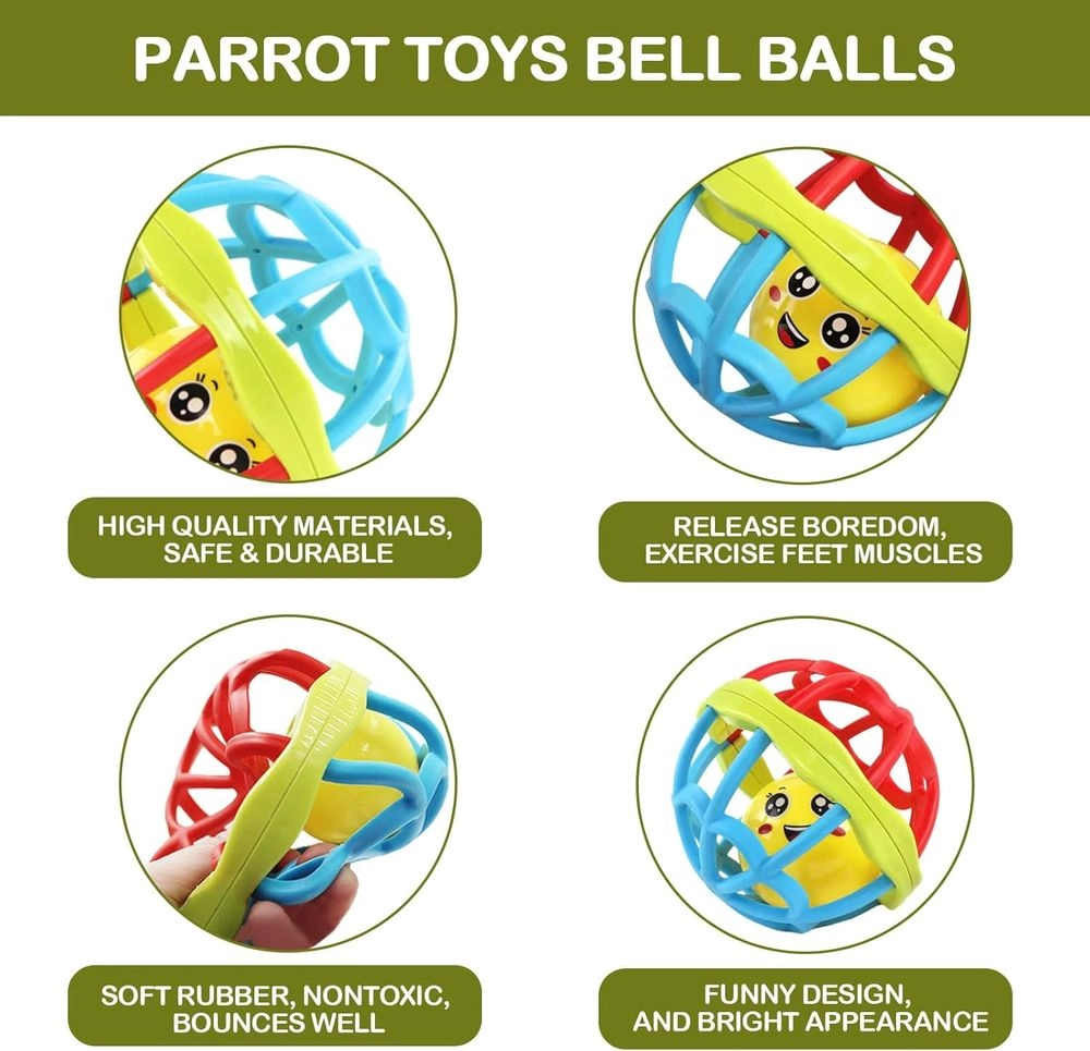 Soft Chewable Rattle Ball Toy - Suitable for 3 Months & Above. soft rubber