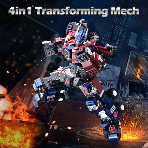4in1 Transforming Building Block Set - 649 pcs