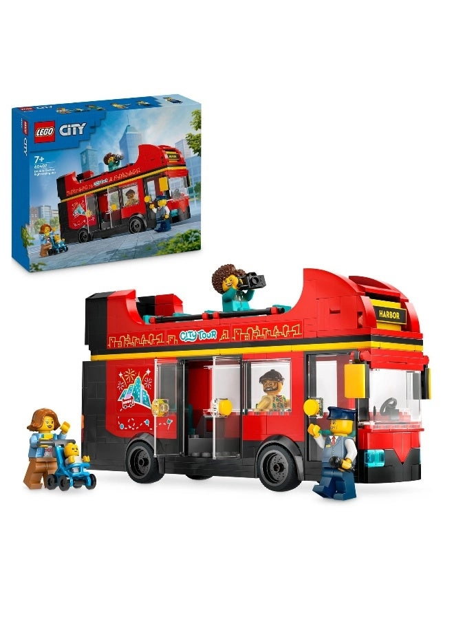 City Double-Decker Sightseeing Bus (60407) - Red 5 minifigures