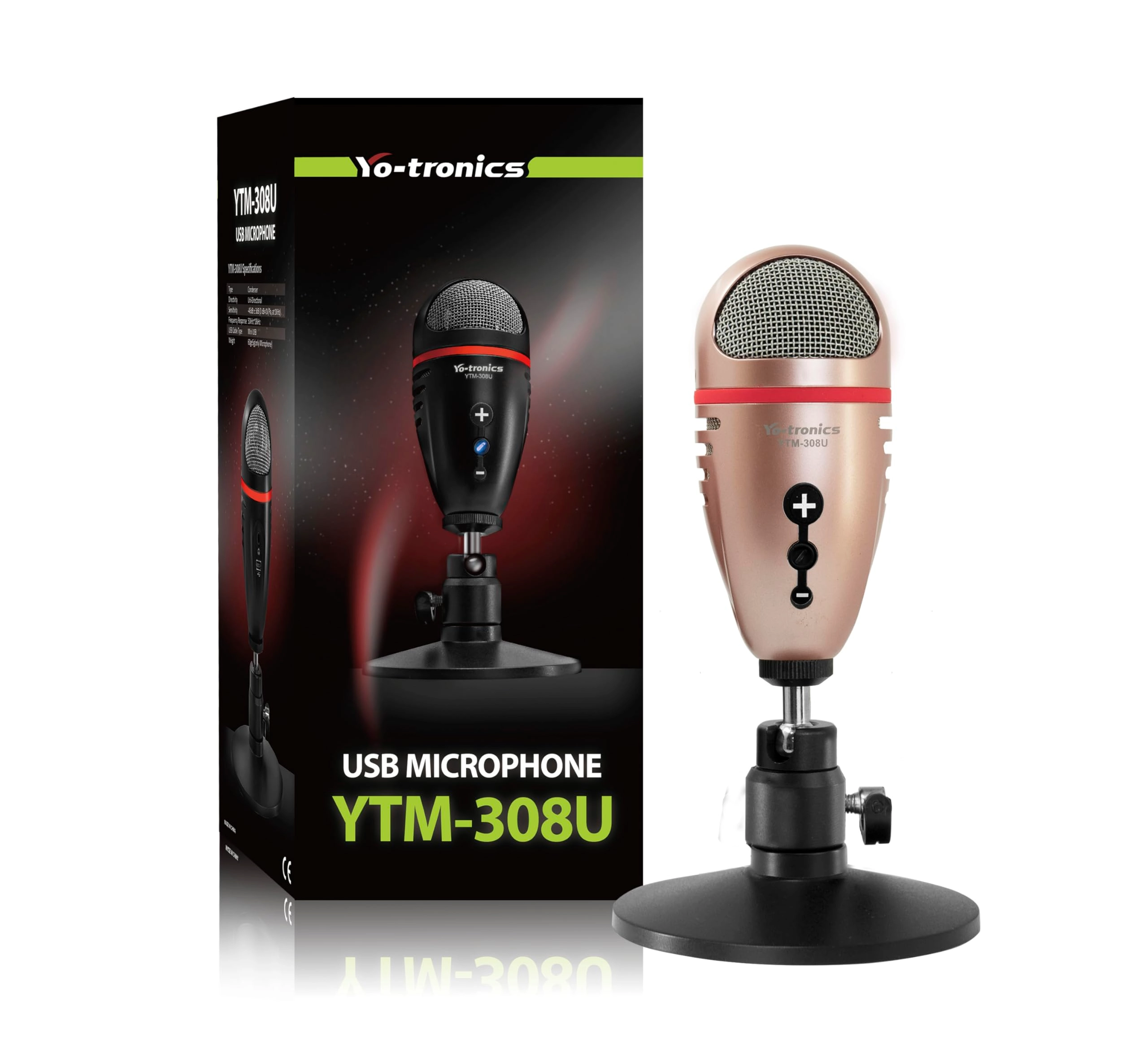 Yo-tronics Technology YTM-308U-WH USB Microphone