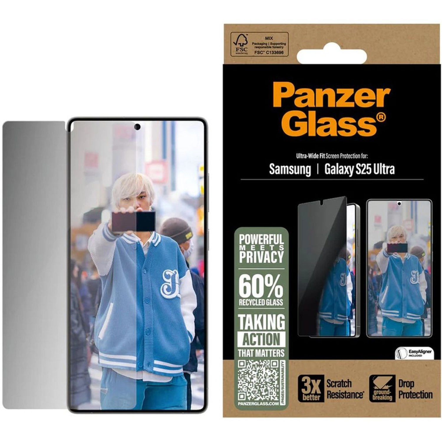 Privacy Screen Protector Samsung Galaxy S25 Ultra - Edge-to-Edge Anti-Glare