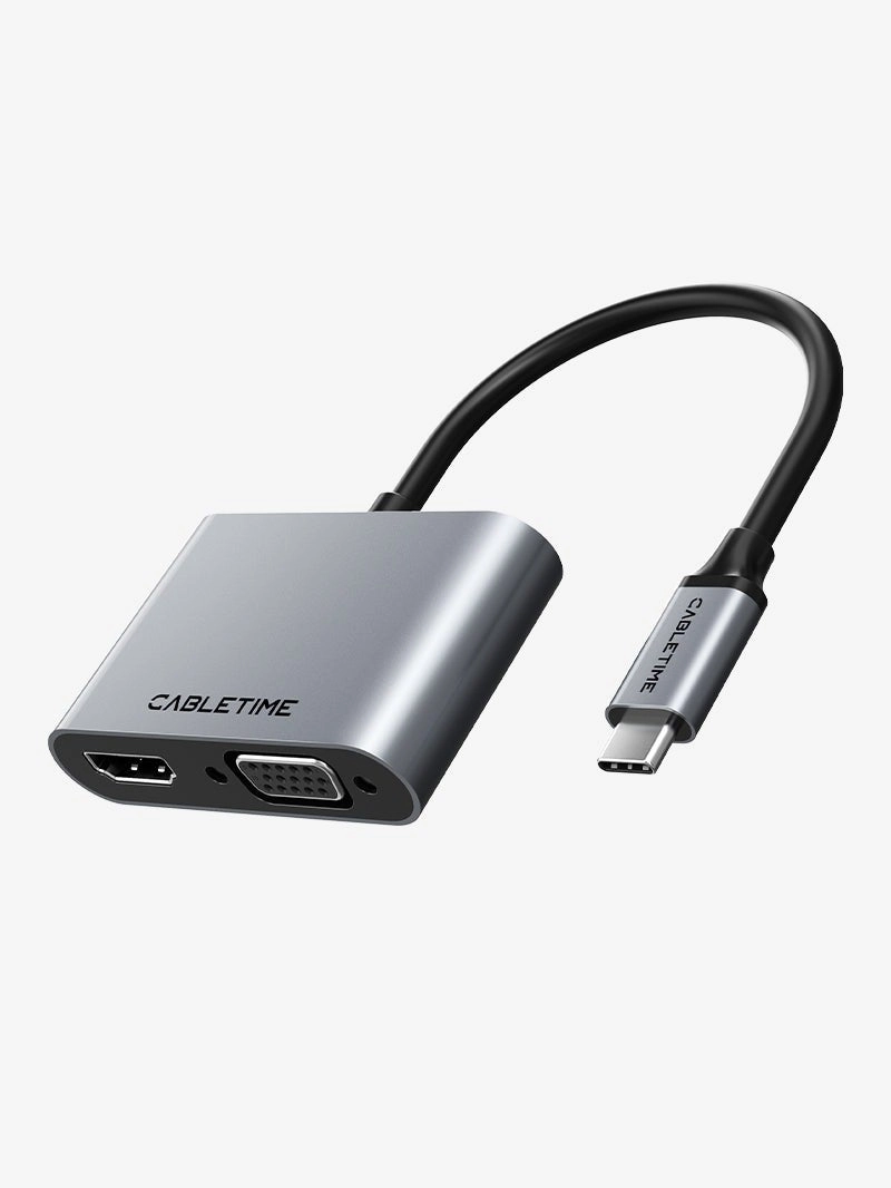 Cabletime USB TYPE C TO HDMI VGA ADAPTER - 4K