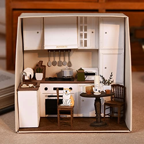 Miniature Wooden Dollhouse Furniture Kit - Creative Room 1:24