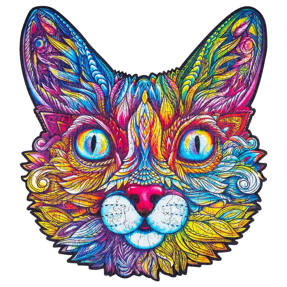 Impressive Cat Wooden Puzzle (4107390-CAT_M) - 200 pcs