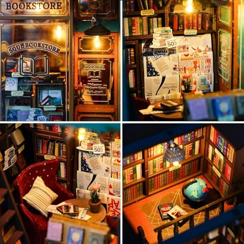 DIY Dollhouse Miniature Book Nook - Holiday 1:32