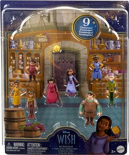 Disney s Wish The Teens Mini Doll Set - 8 Posable Dolls Star Figure Ages 3+