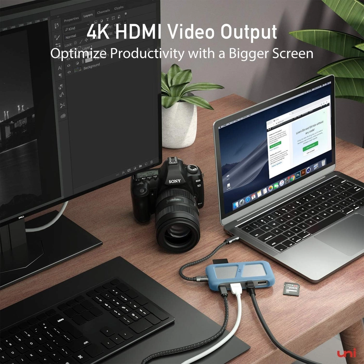 USB C Hub - 8-in-1 4K HDMI 100W PD