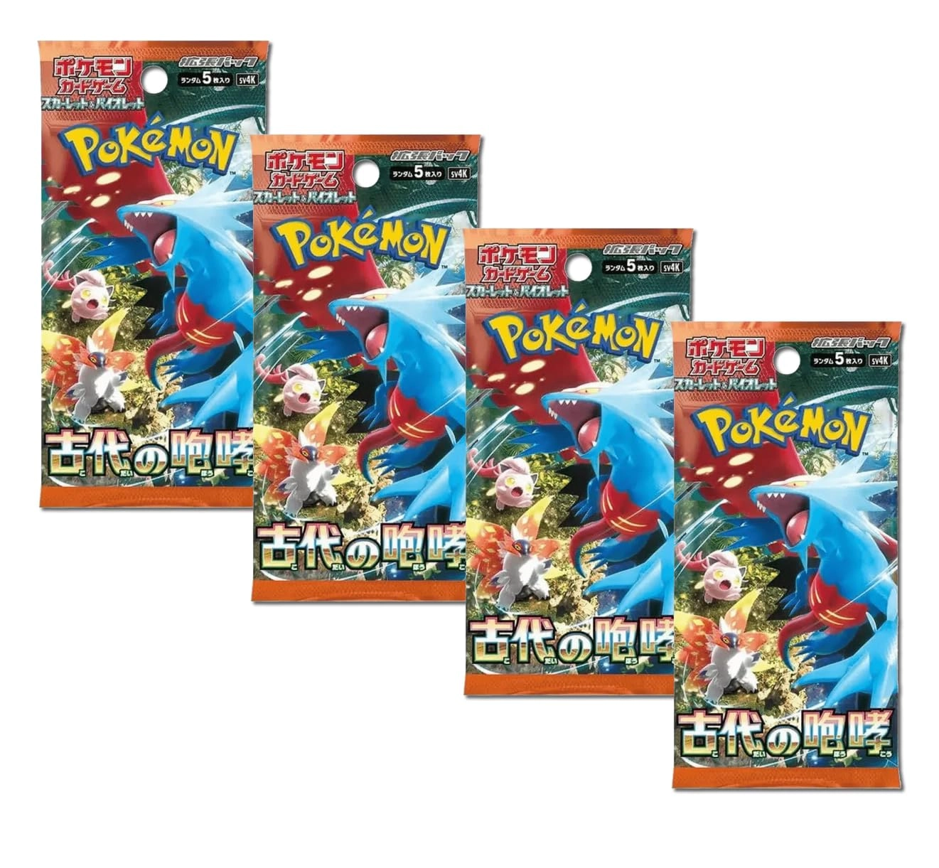 Titan Cards Pokemon Ancient Roar Booster Pack - Japanese 4pcs