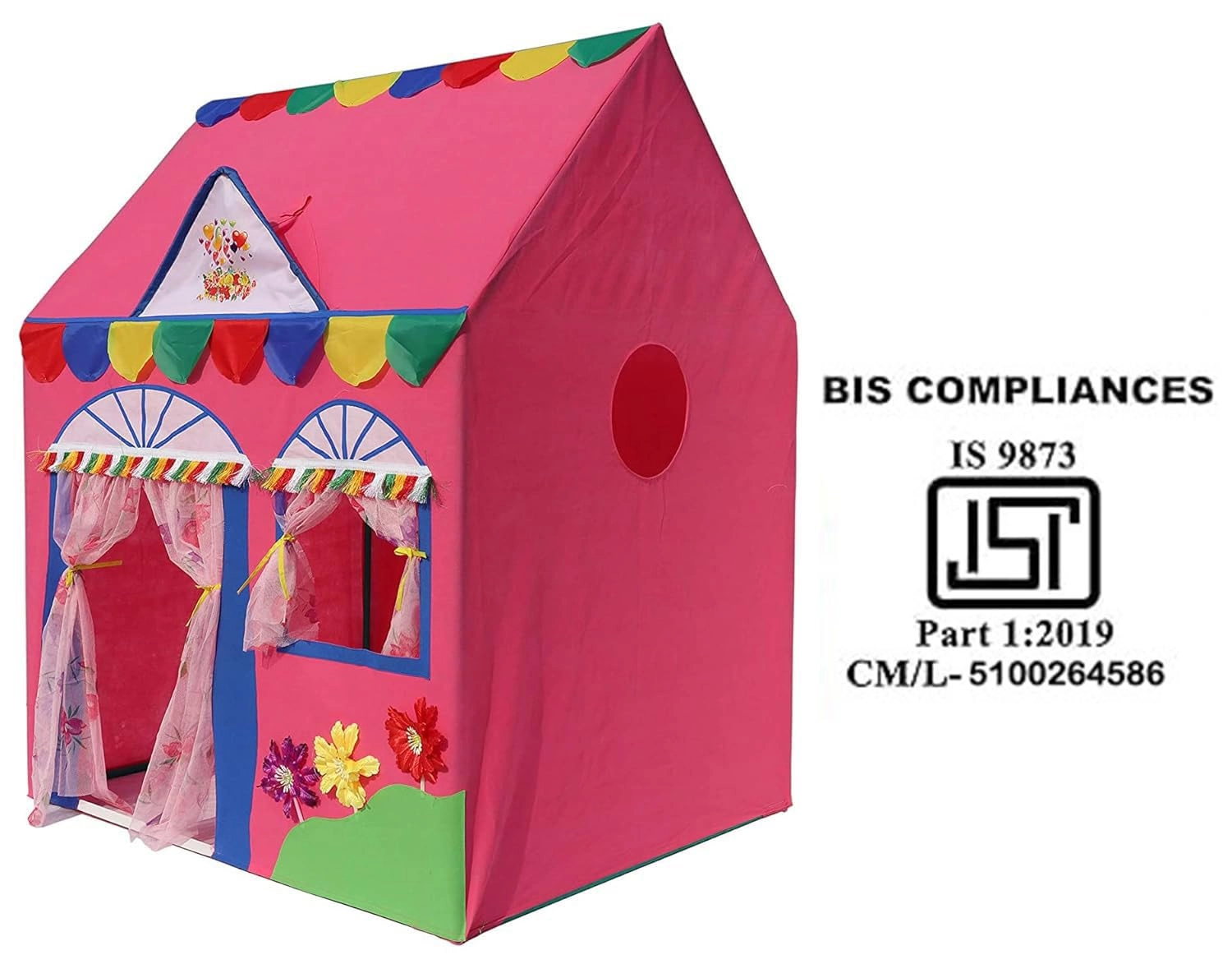 Hut Type Play Tent - Big Size Pink 105D x 85W x 145H Centimeters