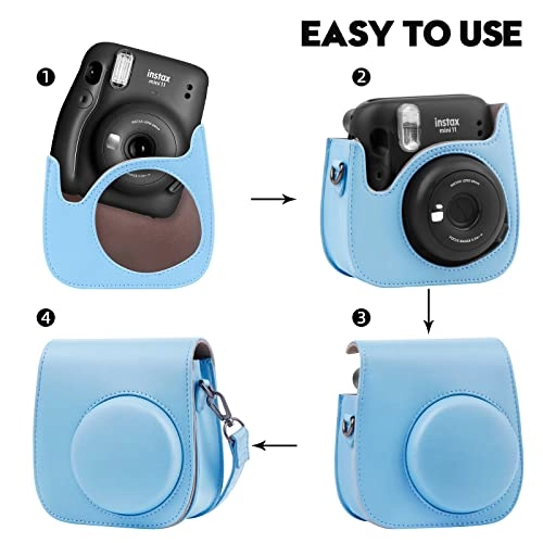 Camera Case - PU Leather Mini 11 + Photo Album - 52 pockets