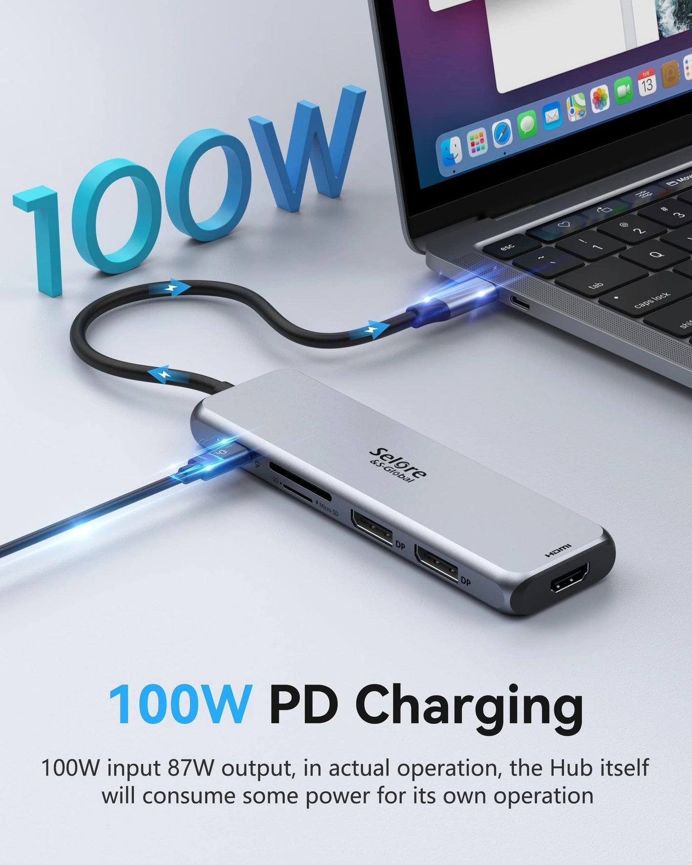 USB C Docking Station - Dual DisplayPort 100W PD