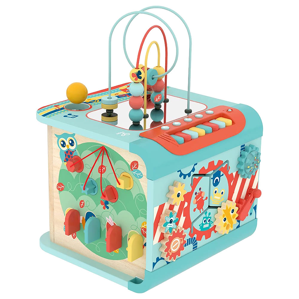 Hape Explore & Learn Musical Wooden Activity Magic Cube - Suitable for 12 months & above
