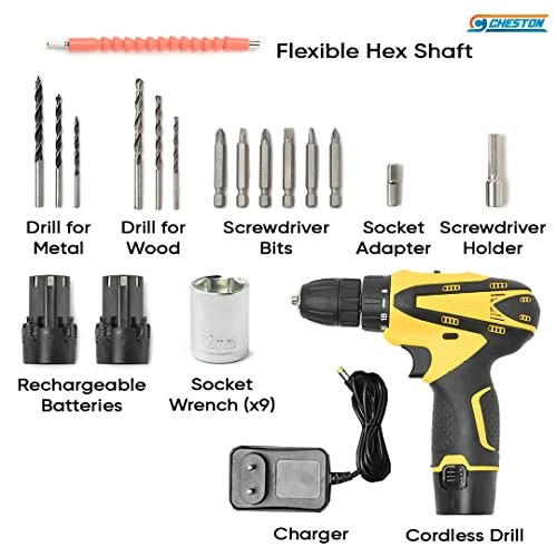 Cordless Drill Driver Kit - 1200mah/ 1500mah 12v dc