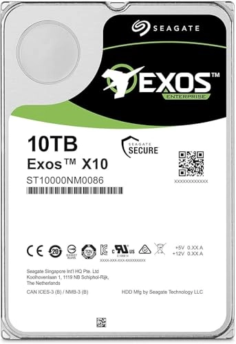 Exos x10 3.5" 7200rpm 256MB SATA 6Gb/s (ST10000NM0086) - 10TB