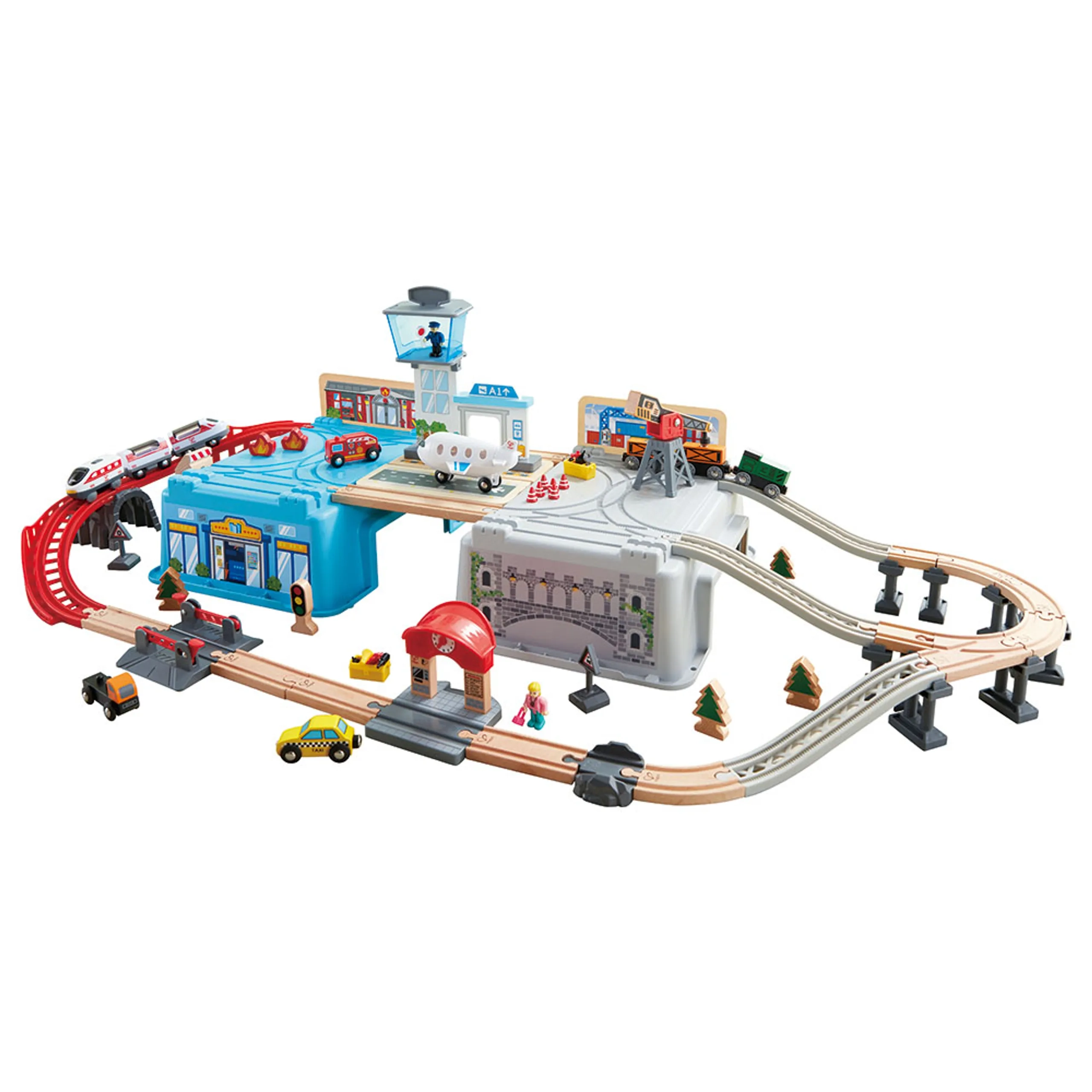 Hape Super Cityscape Transport Bucket Set - 80 pcs