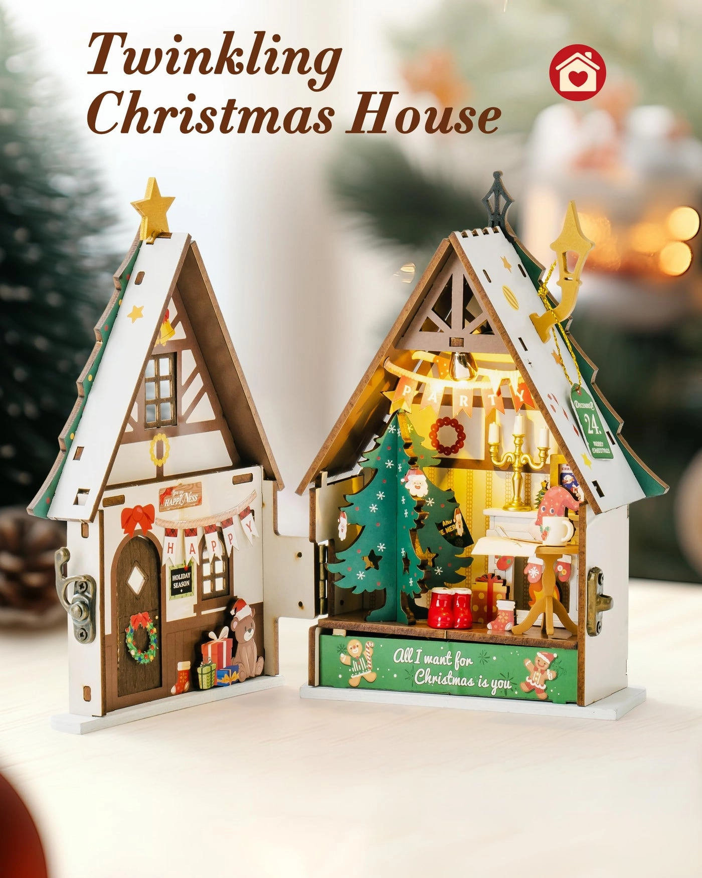 Miniature House Kit - Christmas