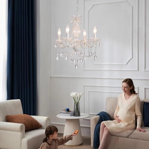 Crystal Pink Chandelier