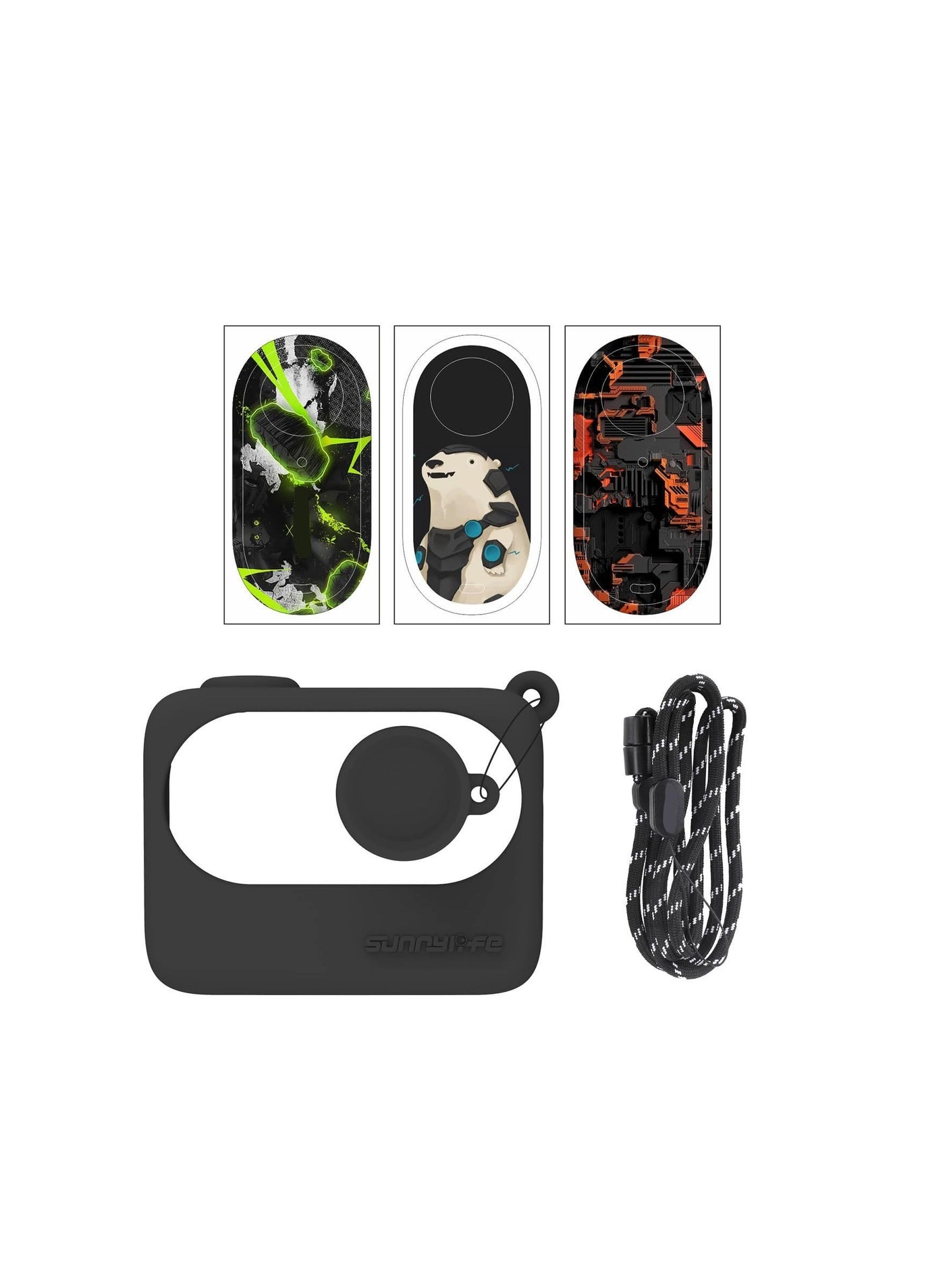 SYOSI Silicone case + Lens cap + Lanyard + Sticker