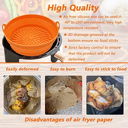 Air Fryer Silicone Pot - Silicone 2 Packs