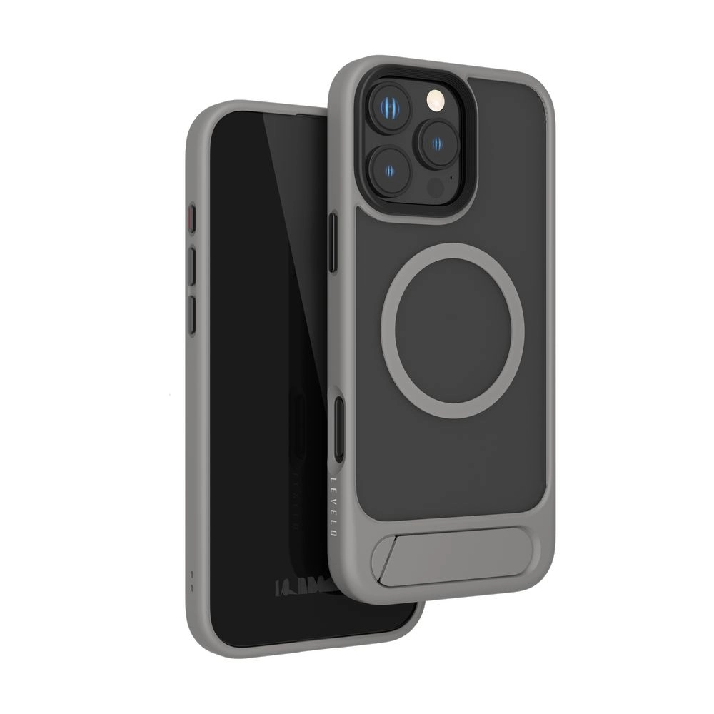 LEVELO Matteo Case With Bottom Stand Grip for iPhone 16 Pro Max