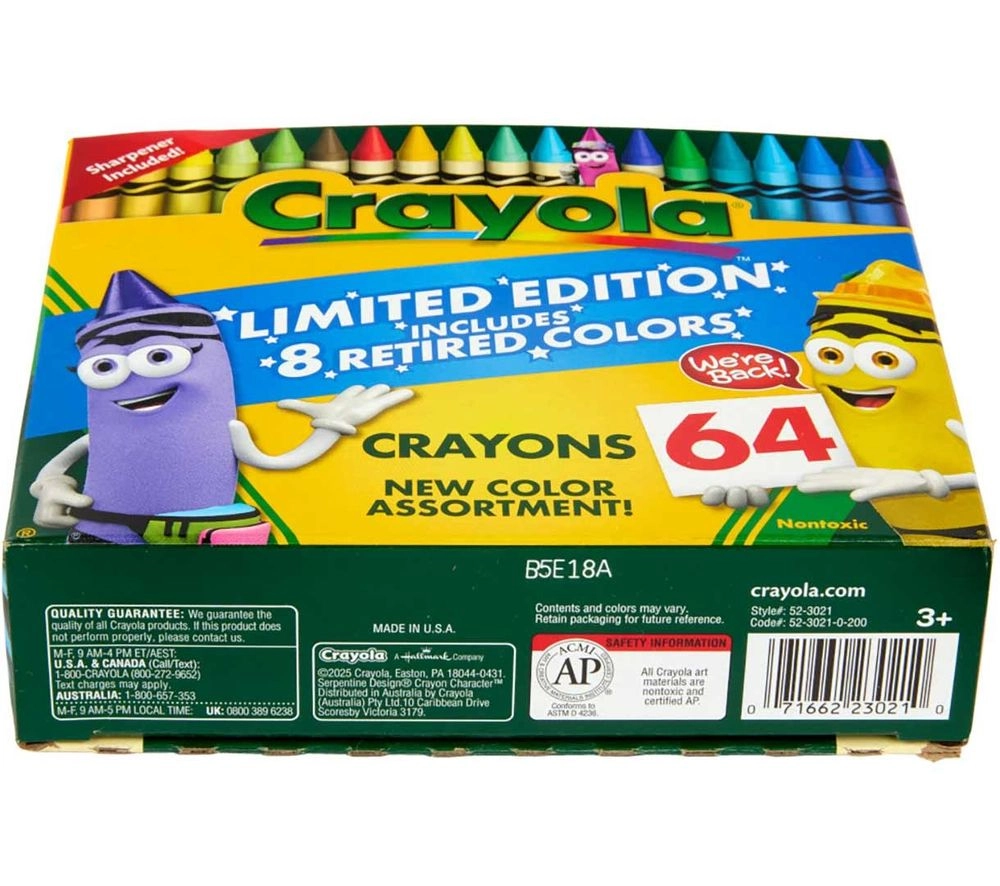 Classic & Limited Edition Retired Color Crayons - 64 Pcs