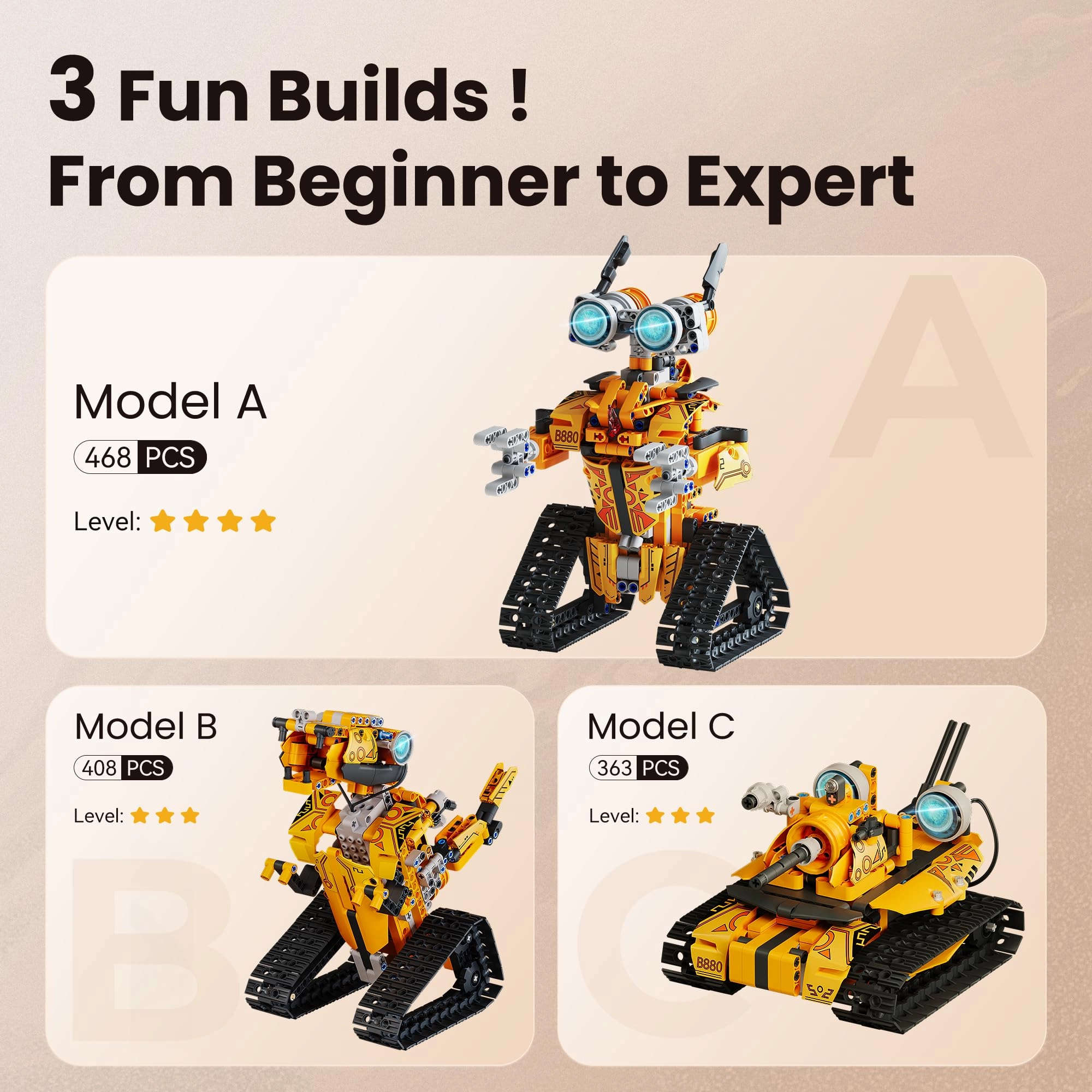 3-in-1 Robot Building Kit Coding - 8 years+ 468 pieces