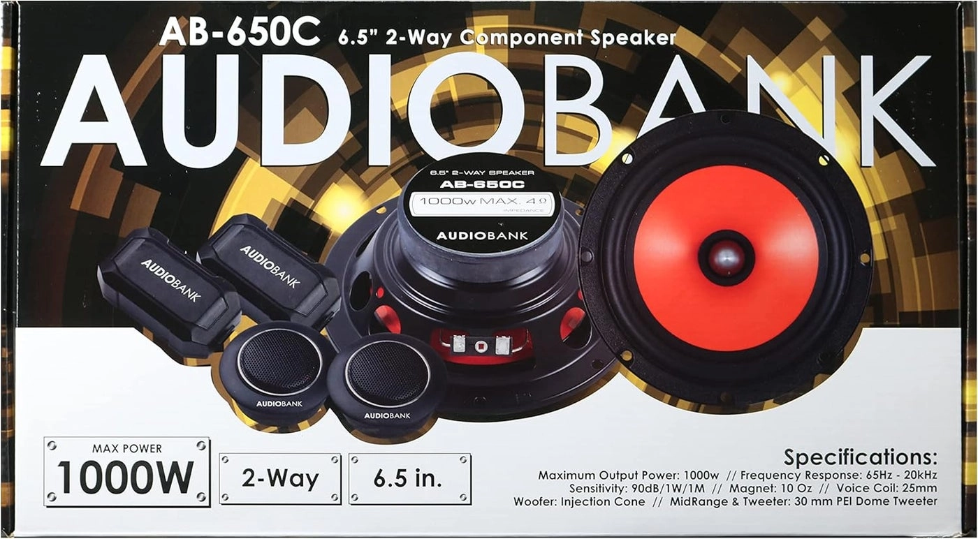 6.5-Inch 2-Way Car Audio Component Speaker System