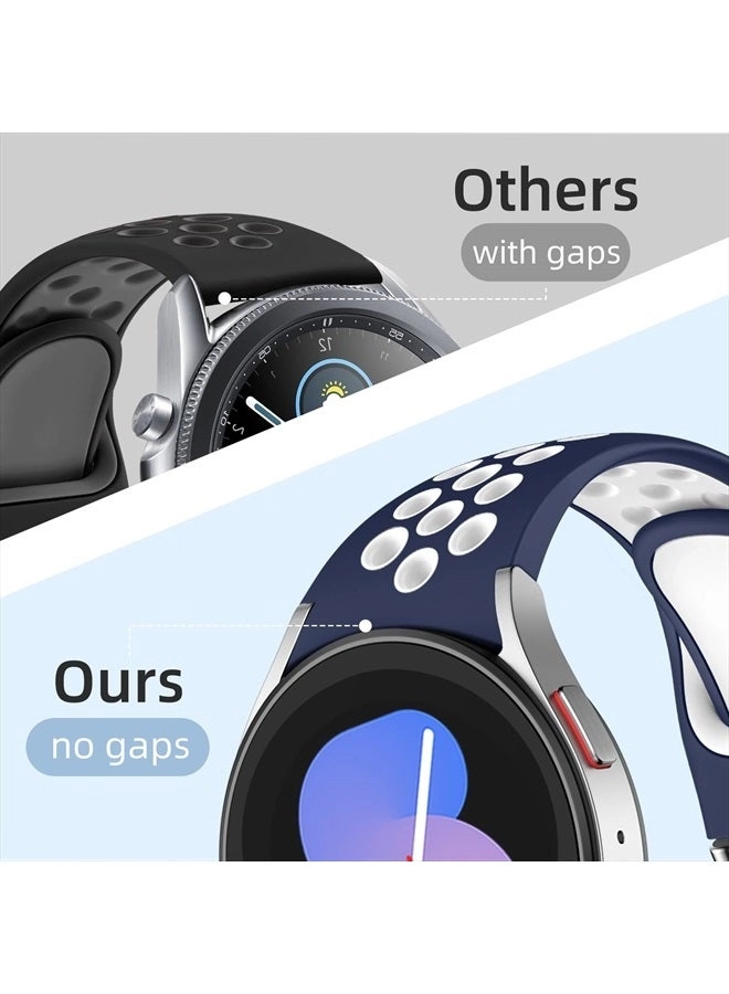 6 Pack 20mm Soft Silicone Watch Band for Samsung Galaxy Watch 5/Watch 4/Watch 6