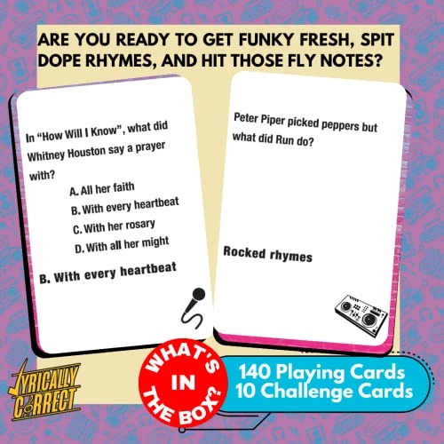 80'S Mixtape Hip Hop, R & B, Funk and Pop Music Trivia Card Game