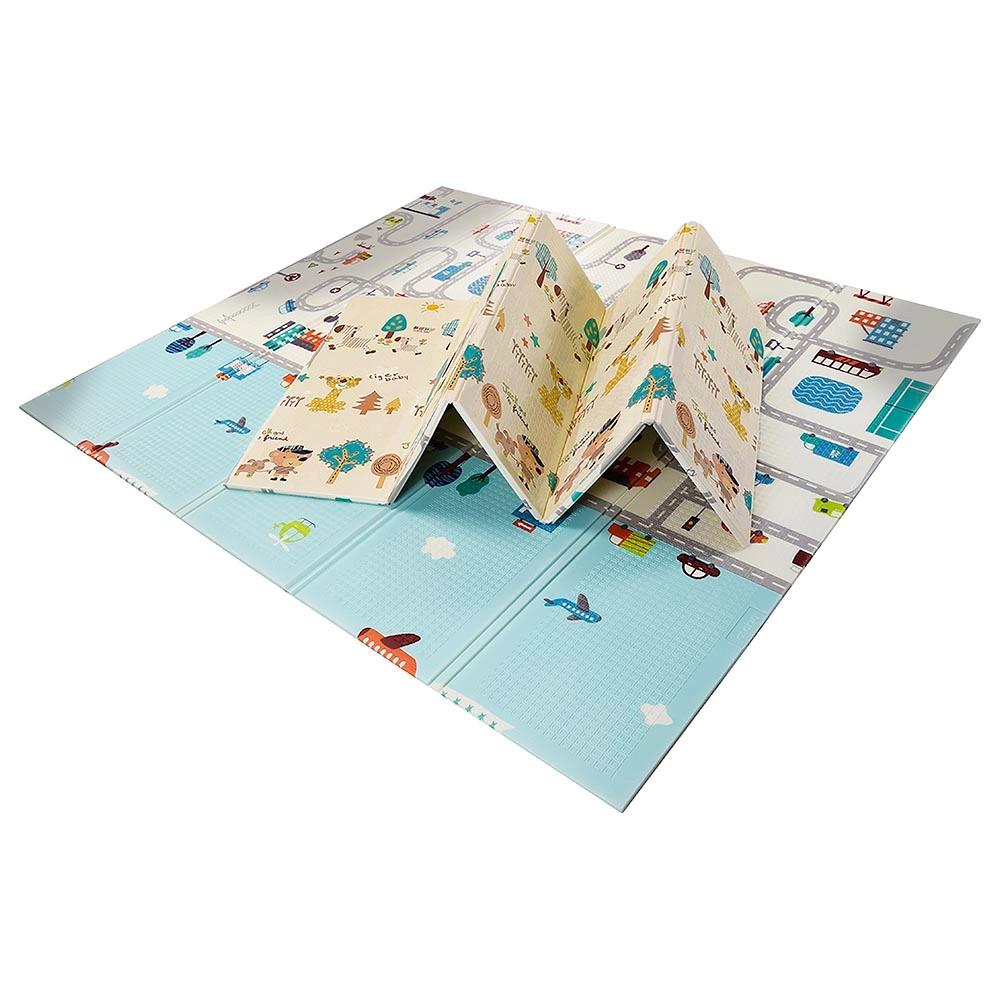 2-in-1 Double Side Foldable Play Mat - Farm City 12 months & above