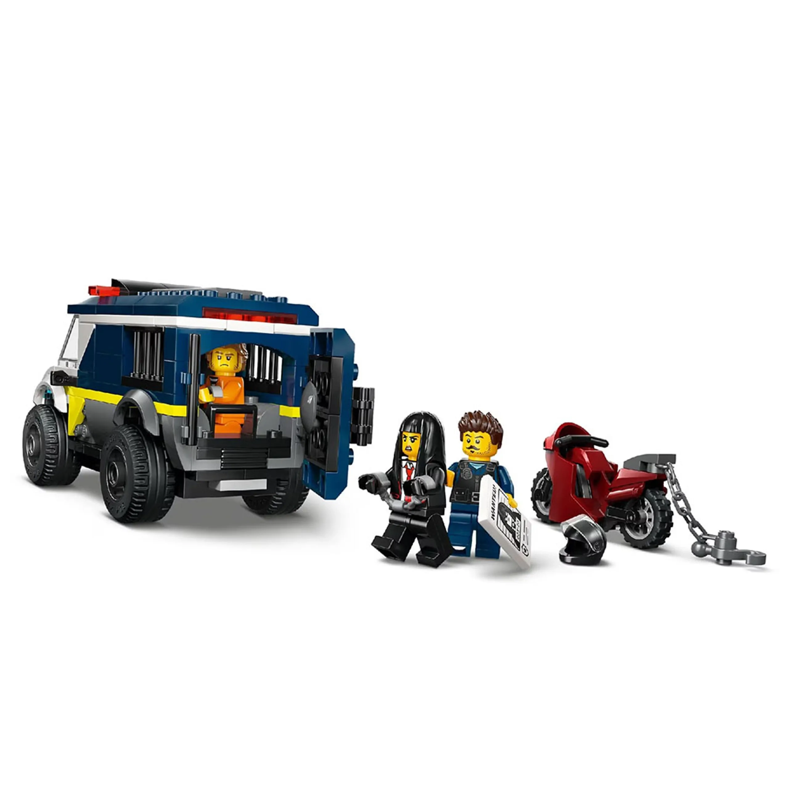 City Police Prisoner Transport Van (60479) - 3 Minifigures Motorbike