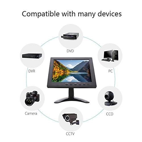 TFT LCD HD Monitor - 766210955805 8 Inches 1024 x 768