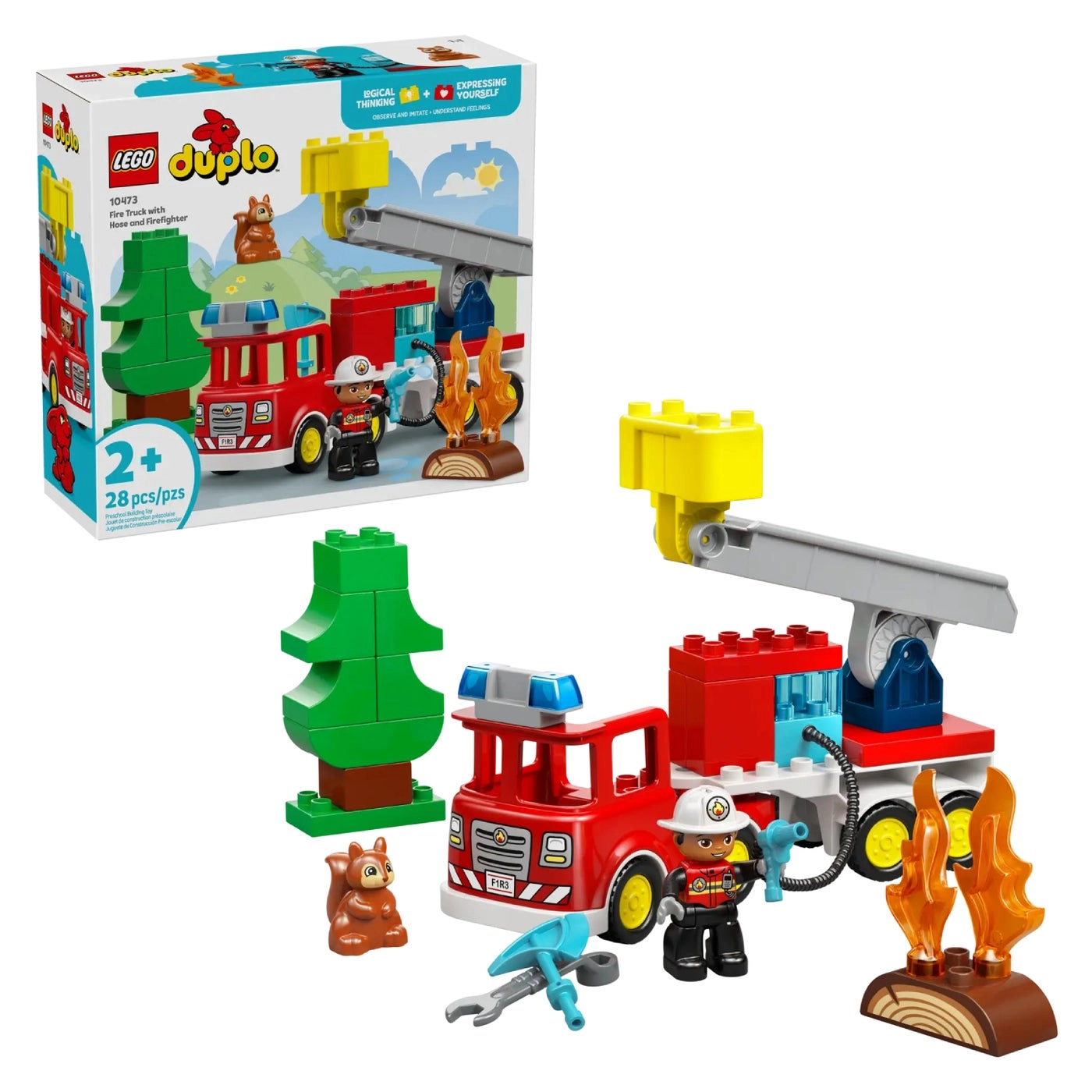 LEGO DUPLO Town Fire Truck (2335141) - with Hose and Firefighter