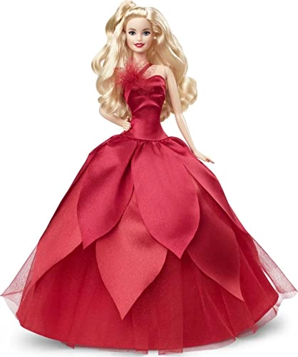 Barbie Signature 2022 Holiday - Blonde Wavy Hair Red Gown Ages 6+