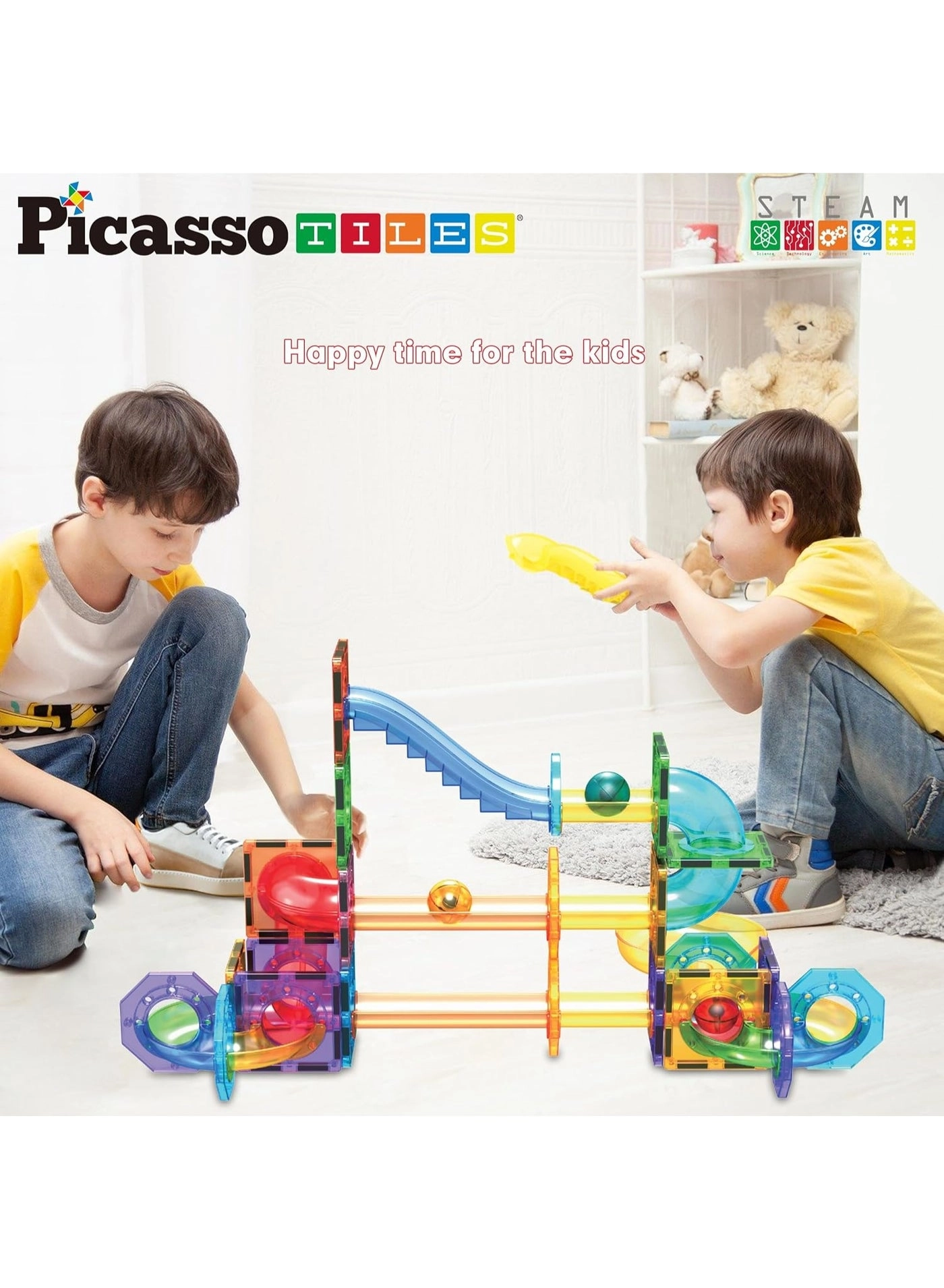 Magnetic Marble Run Set - 3+ Years 60 pieces