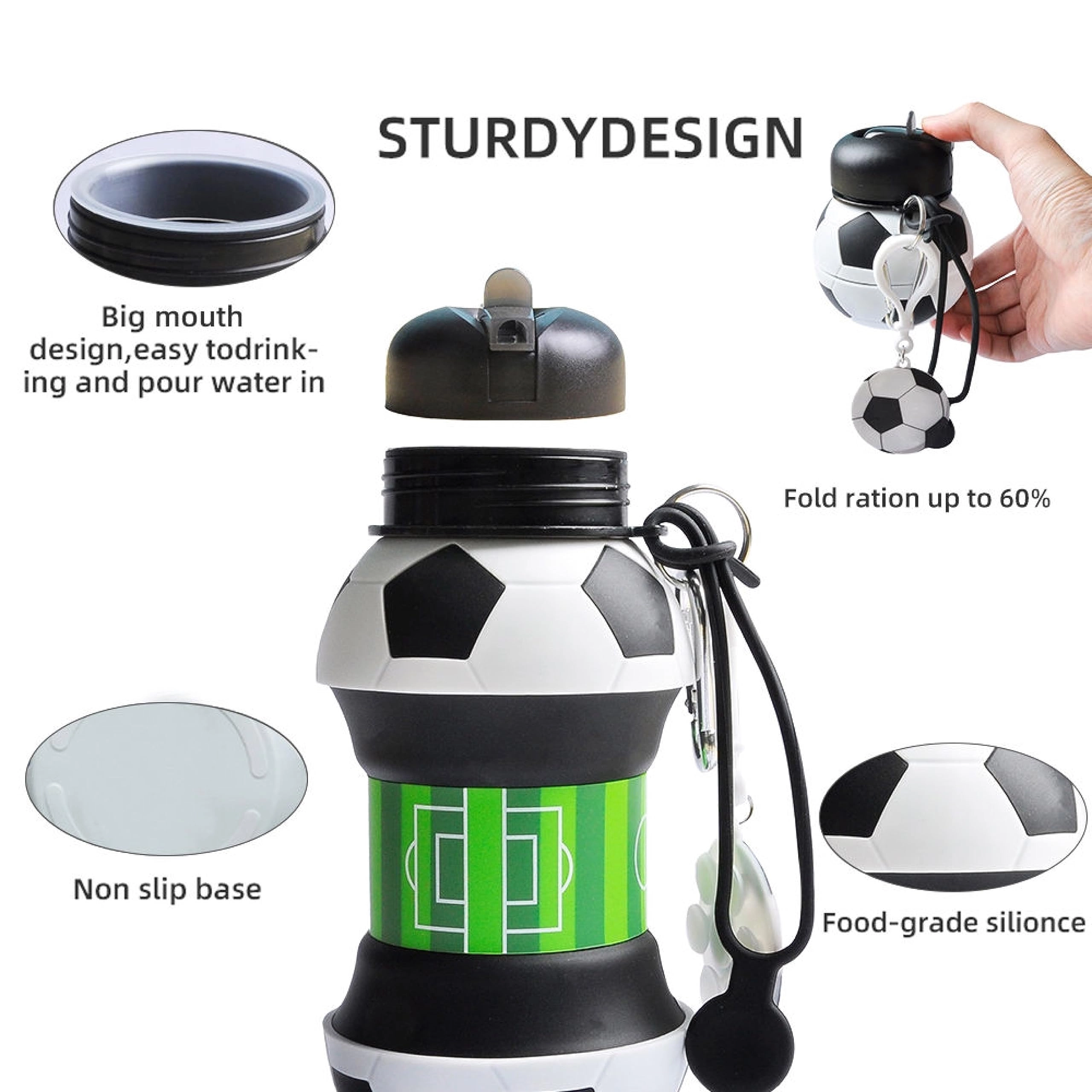 Football Water Bottle - 550 ml