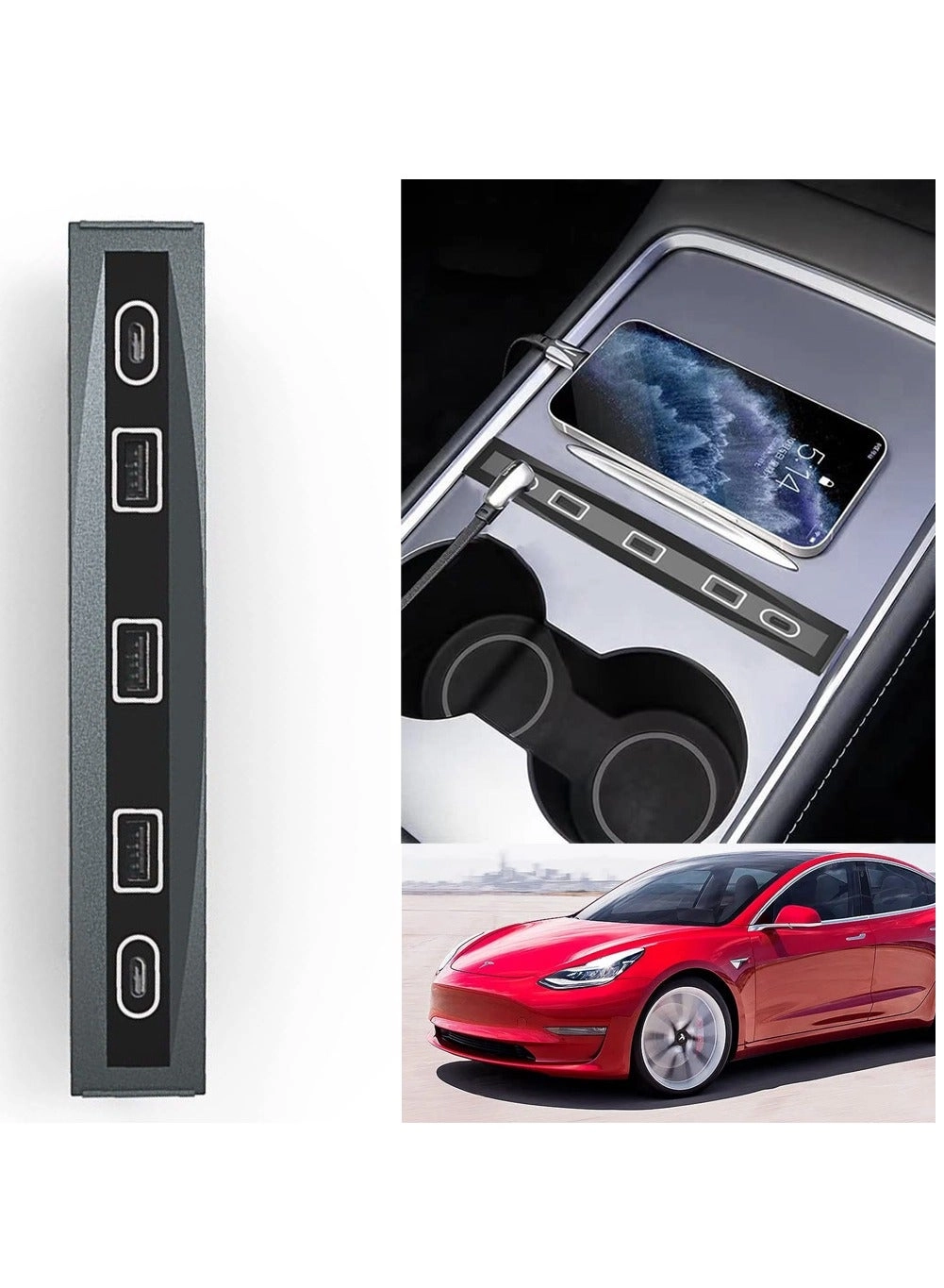 Docking Station - 2 Type C Tesla Model 3 / Y 2021-2022