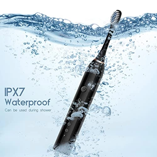 Sonic Electric Toothbrush - USB Rechargeable 4 Brush Heads 6 Cleaning Modes