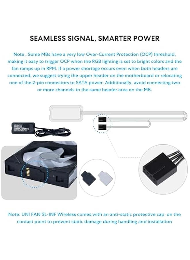 UNI Fan SL-Infinity Wireless - 3 fan(s) 120mm Pack
