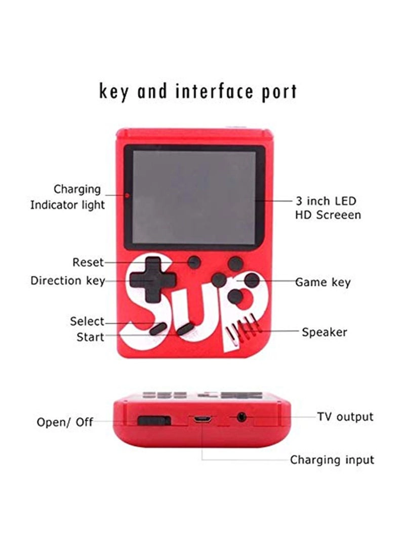 Handheld Game Console - 400 Built-in Games 3-Inch Color Screen Rechargeable Battery