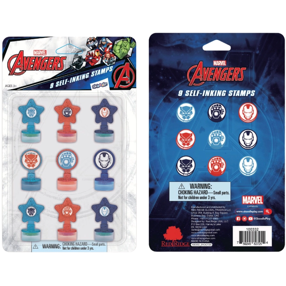 Avengers Self Inking Stamps Kit - 3+ years 9 pcs