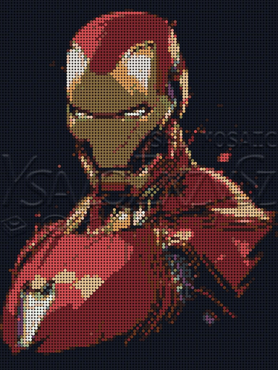 中国广东省汕头市洁海乐创玩具厂 Iron Man Pixel Art - Iron Man 12288 pcs