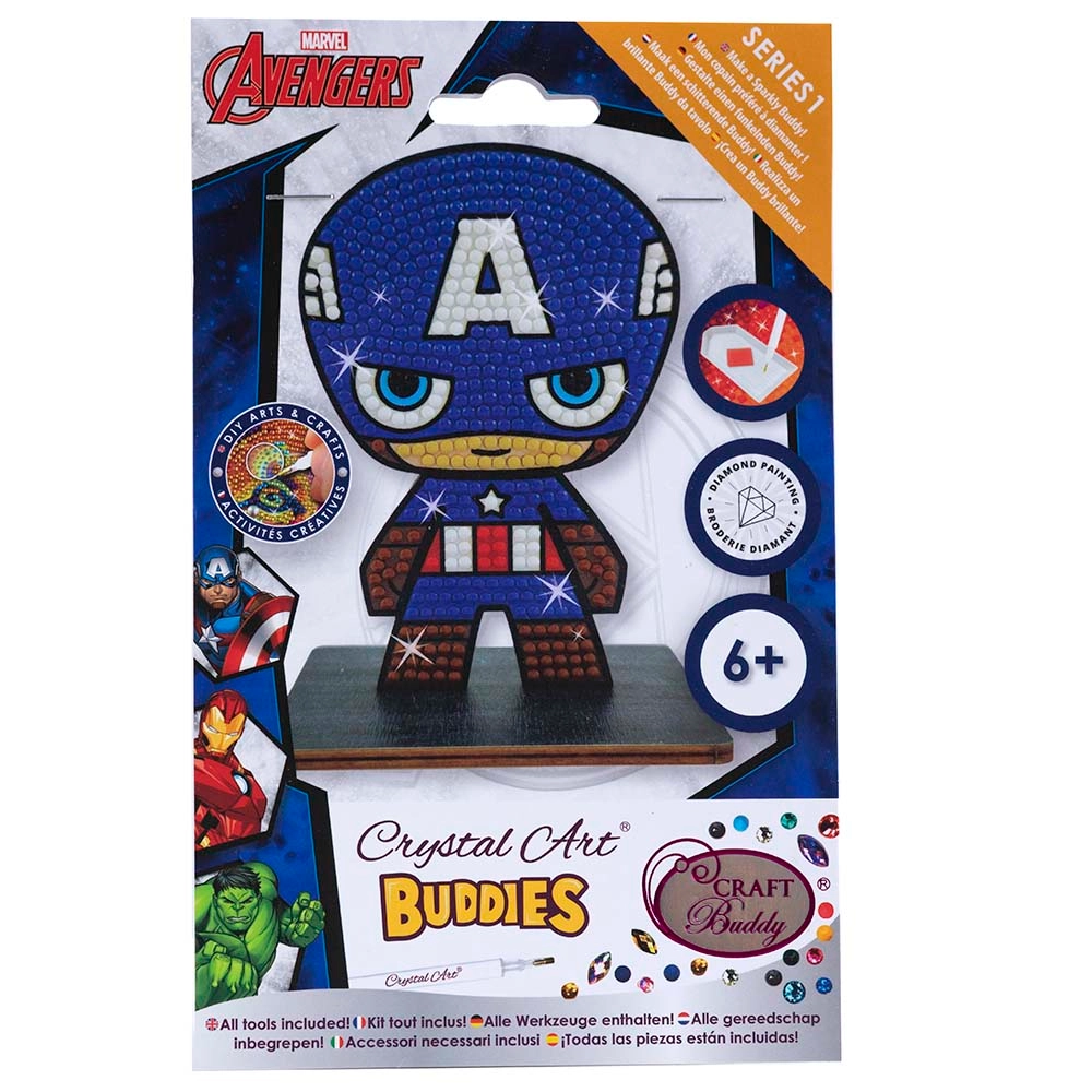 CRAFT Buddy Crystal Art Buddy - Captain America - 6+ years