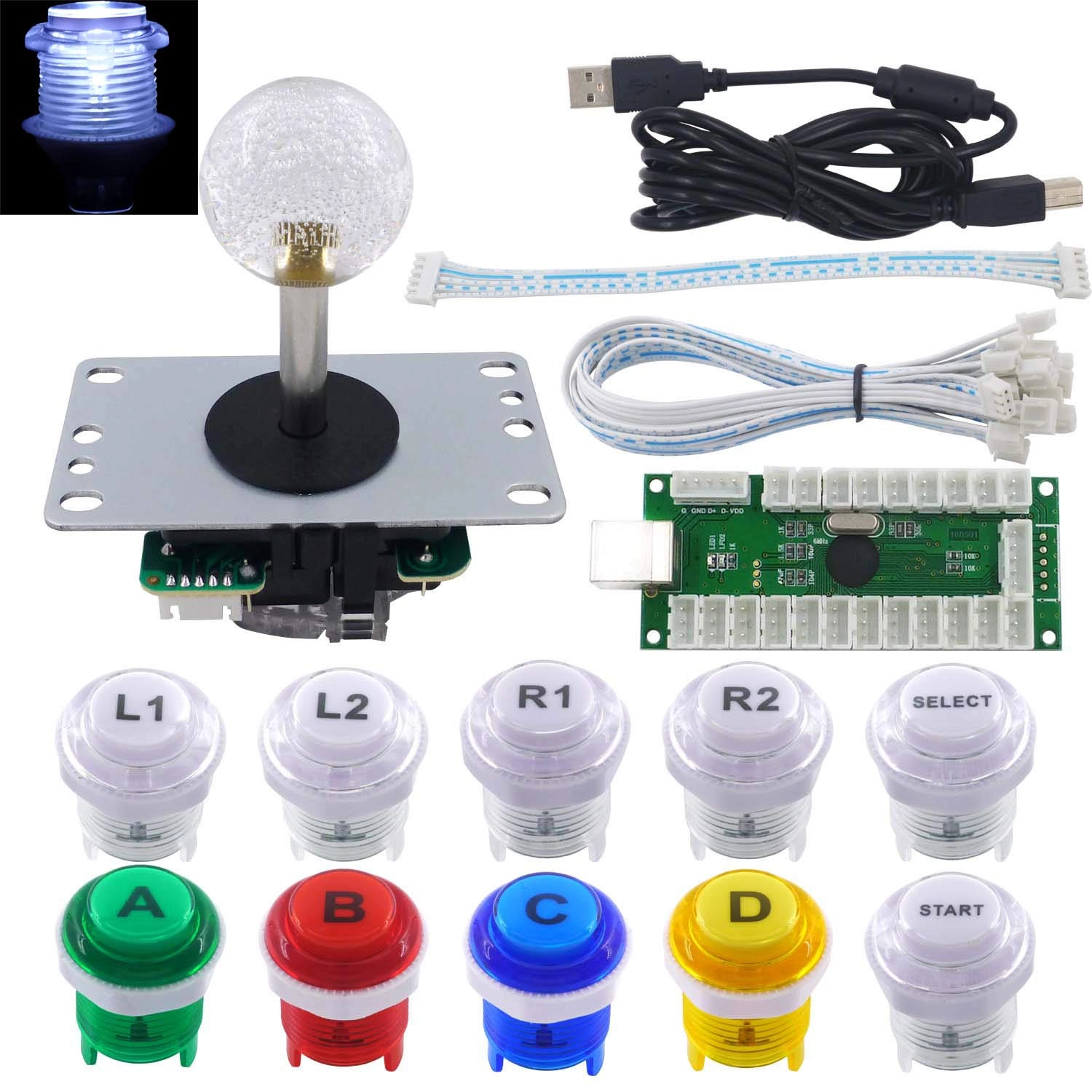 Arcade Stick DIY Kit - yellow