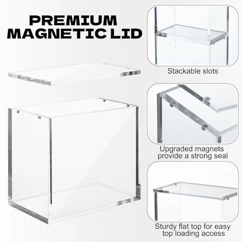 Acrylic Magnetic Case - 3 Pack 5mm+8mm Thick Magnetic Closure