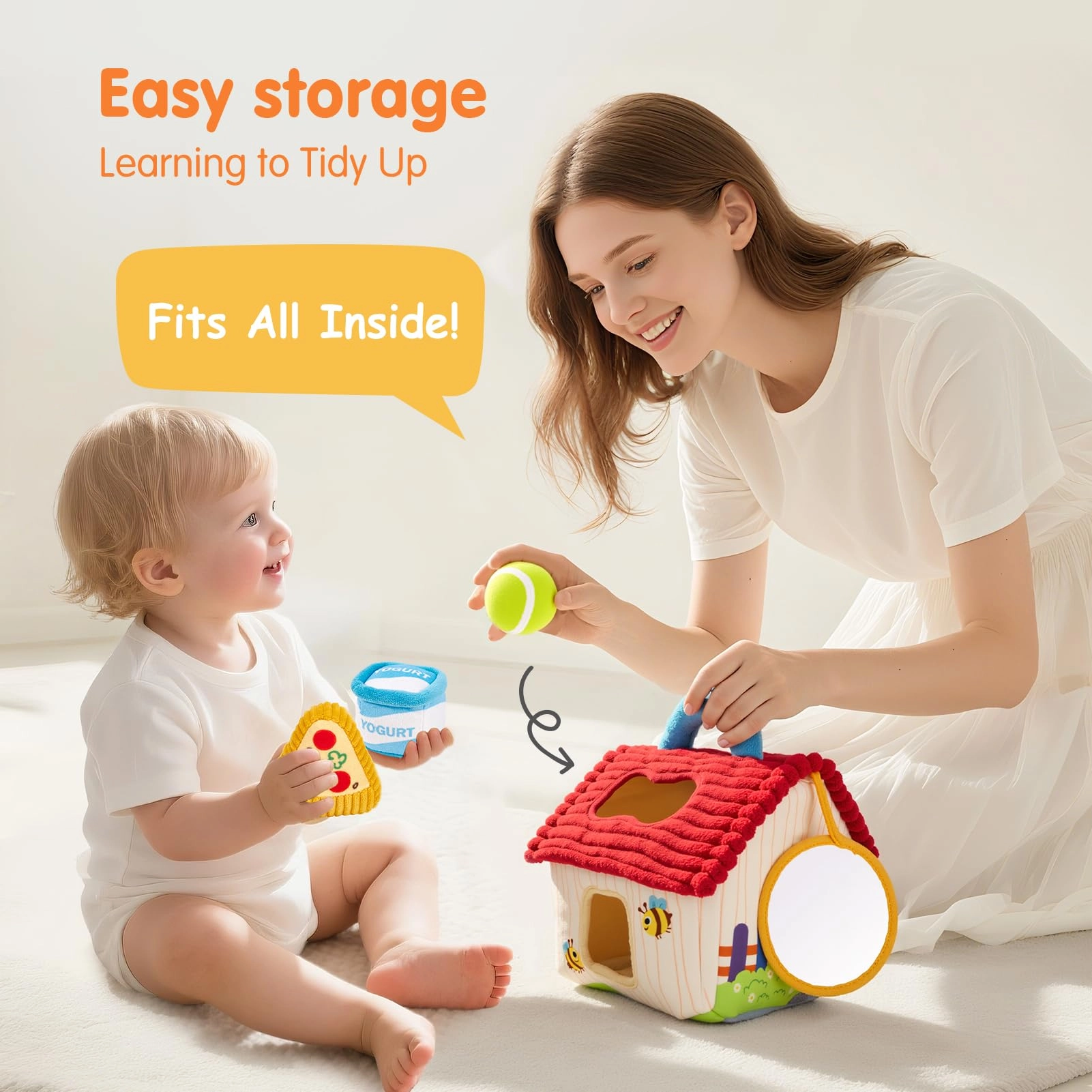 hahaland Montessori Plush Puppy Sensory Toys Set - 6 months-12 months