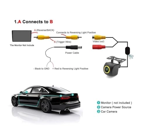 Rear View Parking Camera - Night Vision Wire