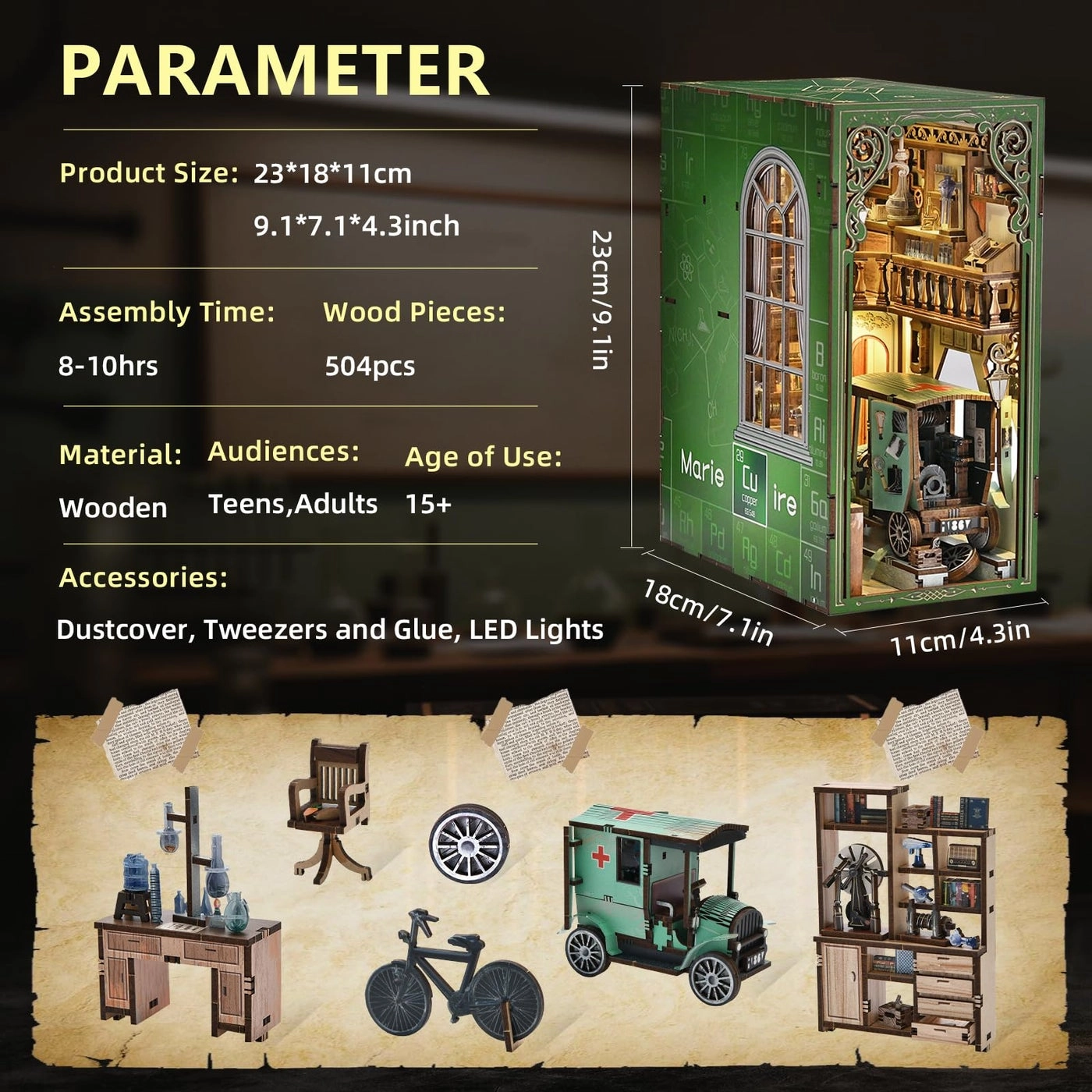 Book Nook Kit - The Radium Lady