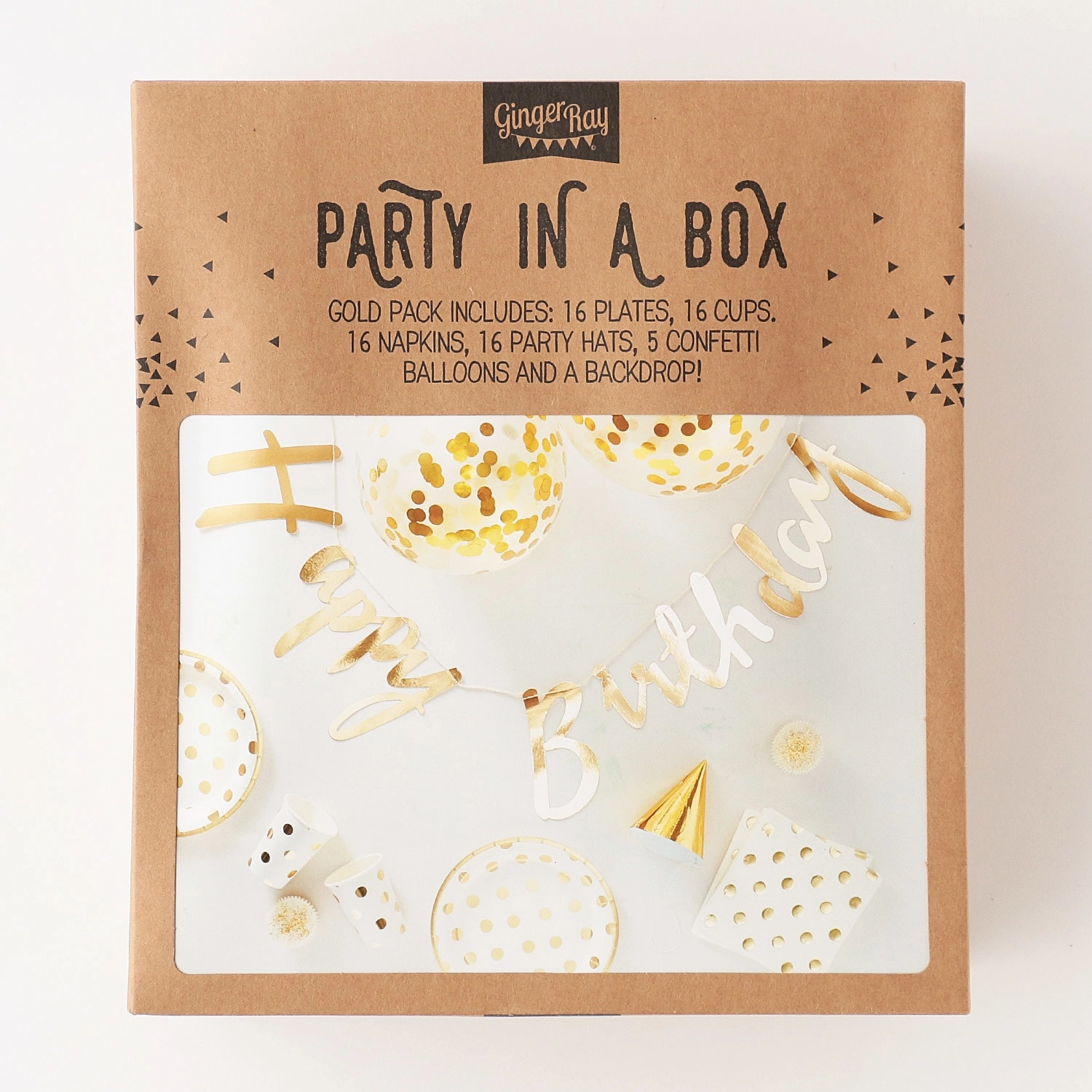 Party Zone Party In A Box - Gold