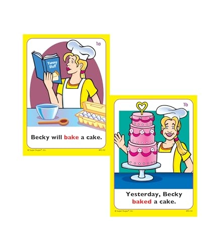 Regular Past Tense Verbs Fun Deck - Kid 56 pieces